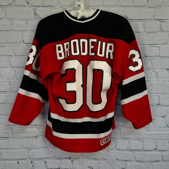 Vintage Maska CCM New Jersey Devils Martin Brodeur Hockey Jersey, Size Boys L/XL - Picture 3 of 7